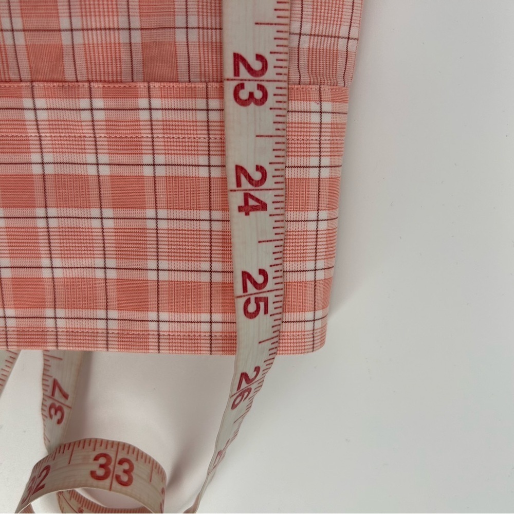 Hugo Boss Mens Paeton Long Sleeve Dress Shirt Orange Check Sharp Fit 17L 34/35 - Picture 10 of 11